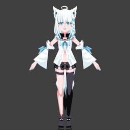 low poly fubuki turnaround